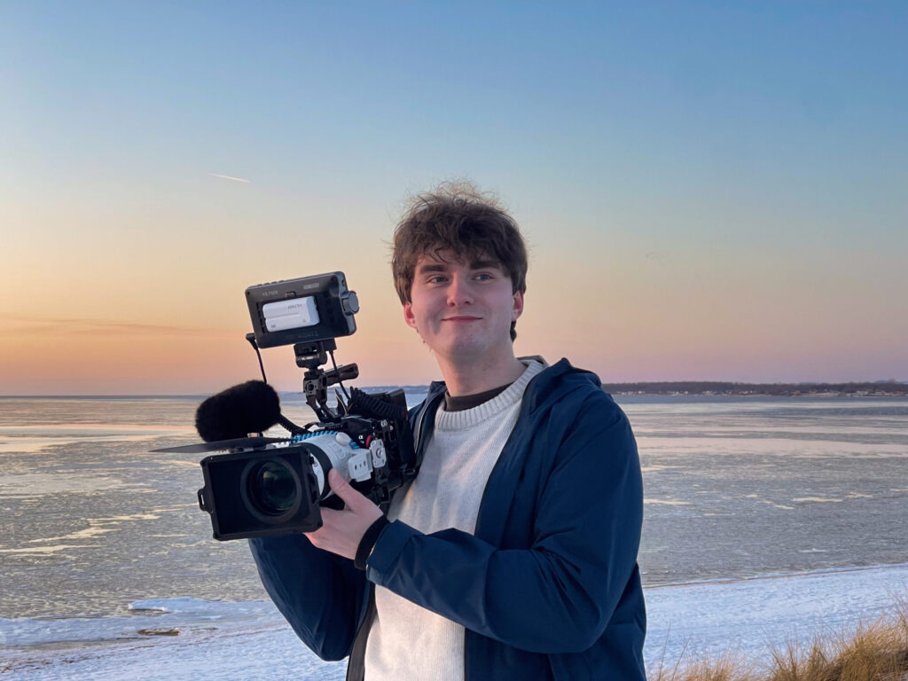 Ludwig Lindqvist holding cinema camera